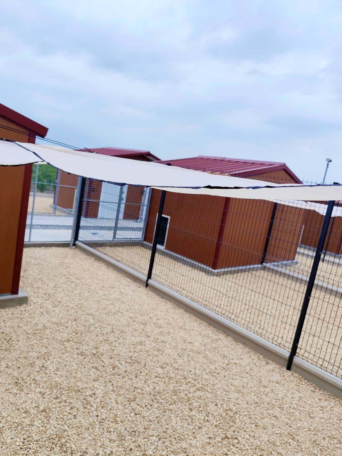 toile d'ombrage dans notre pension canine